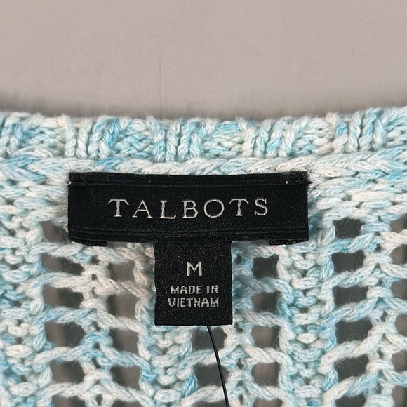 NWT Talbots Open Stitch Space Dyed Long Sleeve Ribbed Sweater Size M - Picture 6 of 10